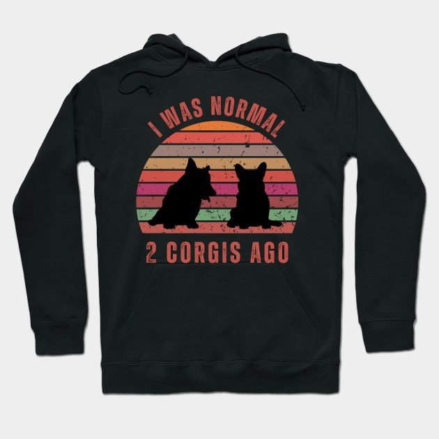 I Was Normal 2 Corgis Ago Hoodie by chimmychupink